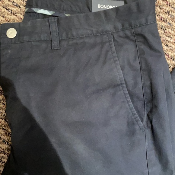 Navy blue bonobos slim straight men’s pants - Picture 3 of 6